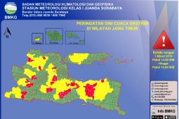 Wilayah Jatim Berpotensi Terjadi Hujan Angin