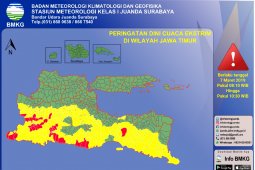 Pagi ini, daerah selatan Jatim berpotensi hujan deras