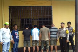 Polsek Koba Bangka Tengah amankan empat pelaku pembacokan