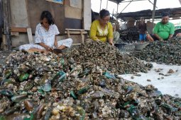 Bantu ekonomi keluarga, IRT di Aceh Jaya jual kerang