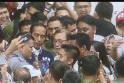 Capres Jokowi disambut ribuan pengusaha pendukungnya di Istora Senayan