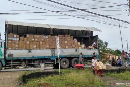 Surat suara DPD RI dan DPR RI tiba di KPU Batanghari