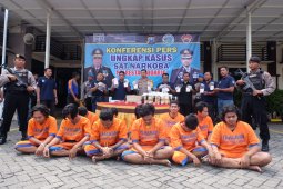 11 tersangka narkoba dibekuk Satreskoba Sidoarjo