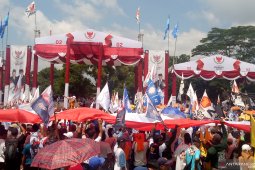 AHY dan Titiek Soeharto ikut hadir pada kampanye Prabowo di Solo
