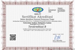 Universitas Asahan raih akreditasi B,  Rektor ucapkan Alhamdulillah