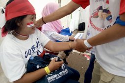 1.000 pemijat siap lepaskan kepenatan dan kelelahan relawan Jokowi-Ma'ruf di GBK