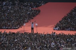 Joko Widodo sapa pendukungnya dari berbagai daerah