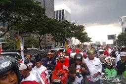 Lalu lintas Sudirman-Semanggi arah HI semakin macet