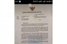 Surat pengunduran diri Bupati Mandailing Natal beredar di medsos