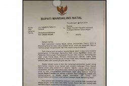 Presiden tolak pengunduran diri Bupati Madina