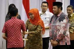 Keluarga petugas pemilu meninggal dunia dapat santunan Pemprov Jatim (Video)