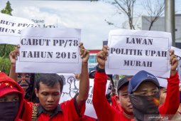 Peringati hari buruh, FSPMI Gorontalo menolak upah murah