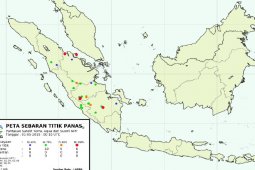 Rabu (1/5), sebelas titik panas terpantau di Jambi
