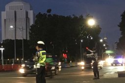 Situasi kawasan Istana Merdeka tetap kondusif usai aksi buruh