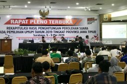 Jokowi-Kiai Ma'ruf unggul di 14 daerah usai penghitungan 15 daerah di Jatim