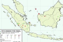 Kamis (9/5), dua titik panas terpantau di Merangin
