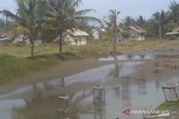 Jalan desa di Aceh Barat tertimbun pasir