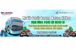 Jumlah pendaftar program mudik gratis Antara Kalbar hari ini