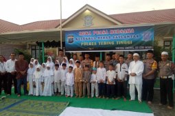 Satlantas Polres Tebing Tinggi  santuni puluhan anak yatim