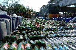 Polres Indramayu musnahkan 19.909 botol miras