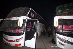 Pengamanan terminal bus mudik Aceh