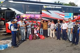 Di Kediri, Jasa Raharja terima kedatangan pemudik gratis