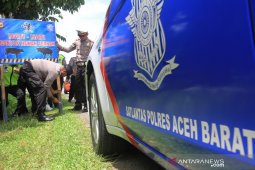 Spanduk himbauan terhadap pemudik