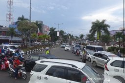 Bundaran Simpang Empat Banjarbaru menjadi titik kumpul arus balik