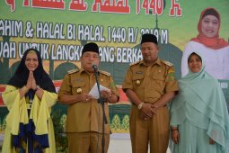 Bupati-Wakil Bupati Langkat halalbihalal dengan ASN