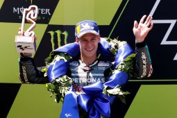 Untuk pertama kali Quartararo naik podium MotoGP