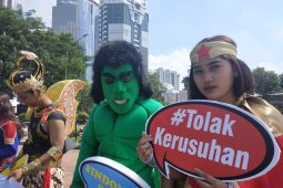 Komunitas superhero Indonesia bawa pesan damai dalam sidang MK