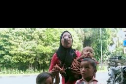Demi menafkahi anak, ibu ini rela jadi pengemis mekipun dalam kondisi sakit