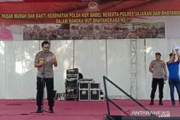 Polda Babel gelar pasar murah bantu masyarakat mendapatkan bahan pokok