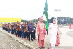 Pembukaan Porprovsu, Kontingen Tanjungbalai kenakan "Batik Kito"