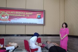 Polres Bangka Barat gelar donor darah HUT Bhayangkara