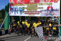 Polda Maluku gelar gowes sinergitas bersama TNI dan masyarakat di SBB