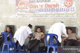 Polres Bangka gelar bakti kesehatan donor darah