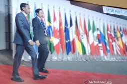 Presiden Jokowi disambut hangat PM Jepang Shinzo Abe