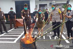 Kejaksaan Negeri Belitung musnahkan barang bukti tindak kejahatan