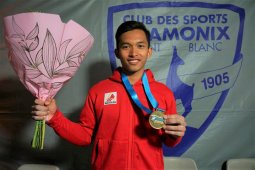 Alfian Fajri juara dunia panjat tebing  nomor speed di Prancis