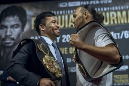 Manny Pacquiao juara welter super WBA setelah kalahkan Thurman