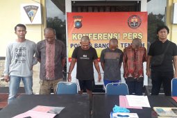 Polres Bangka Tengah proses kasus pencurian delapan mesin tempel