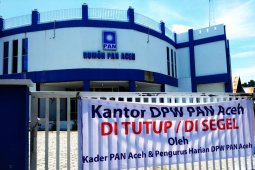 Kantor DPW PAN Aceh disegel  pengurus