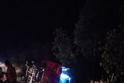 Bus jamaah calon haji Palangka Raya kecelakaan
