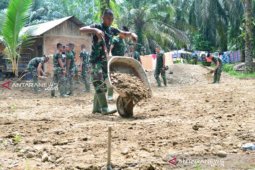Satgas TMMD Kodim 0212/TS rampungkan pembangunan lapangan voli