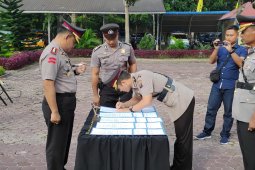 Kapolres Langkat pimpin serah terima jabatan PJU Polres Langkat