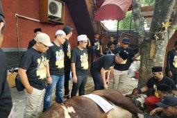 Keluarga besar Wali Band tahun ini berkurban lima sapi dan 17 kambing