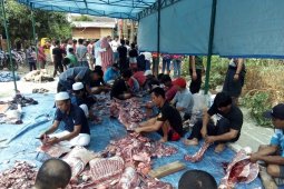 Puluhan anggota Risma di Serang ramaikan penyembelihan kurban