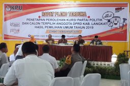 KPU Langkat tetapkan 50 anggota DPRD