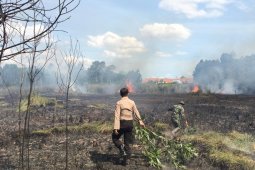 Polsek Tanjung Pandan berhasil padamkan api di lahan kering
